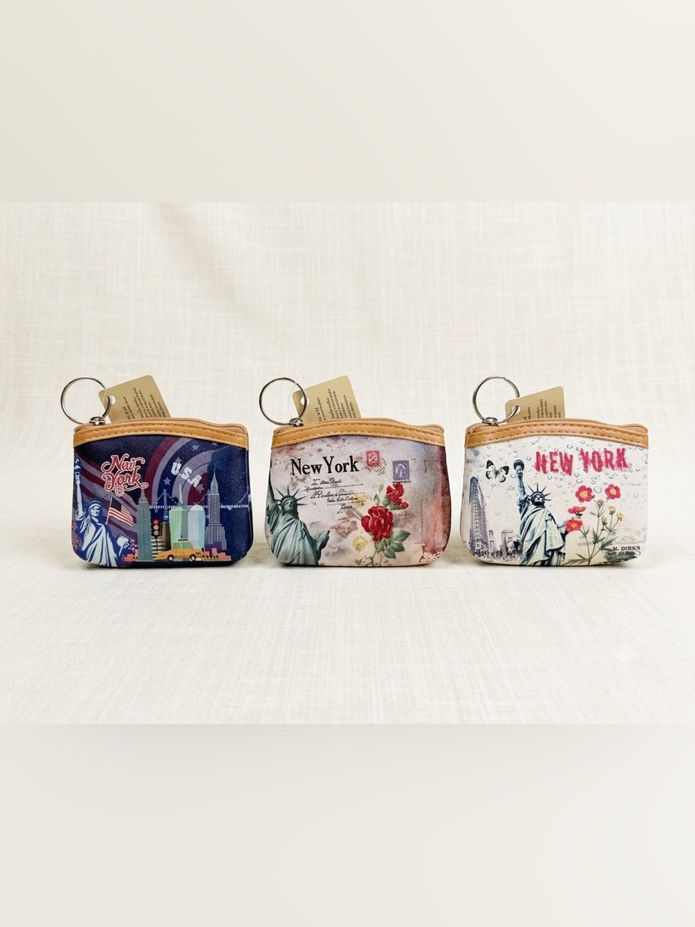 Choice of New York Statue of Liberty Coin Pouch with Keychain NWT